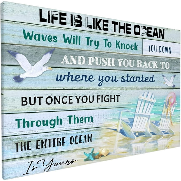 Beach Decor for Bedroom, Beach Pictures Wall Art, Beach Wall Decor, Pictures of Beach Scenes Bedroom Decoration 12x16in