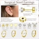 thumbnail image 5 of Juego de Aretes Jstyle en Acero Quirúrgico Hipoalergénico con Baño de Oro 14K, 5 of 6