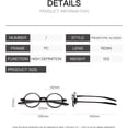 thumbnail image 4 of 40mm Round Frame Reading Glasses for Men Women TR90 Vintage Readers, 4 of 5