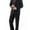 Black, variant on Studio18 Mens 52 Slim Fit Sateen Striped Lapel Formal Tuxedo Suit Set - Black - 36S