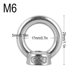 thumbnail image 2 of 6 uds M6 tuerca de ojo anillo de elevación de acero inoxidable 304 tuercas roscadas hembra para proyectos de bricolaje y accesorios de conexión de ingeniería, 2 of 5