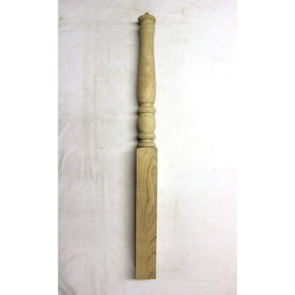 72-D3.50 Dowel Top 3 1/2" x 3 1/2" x 47 1/2", 6701 Series, Hardwood Paint Grade Stair Newel Post, Round Style