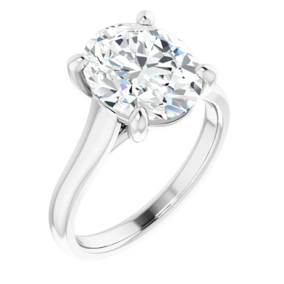 Isaline 3 Carat Oval Lab Grown Diamond Engagement Ring Solitaire