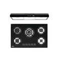 thumbnail image 1 of Combo DISA HOME Parrilla a Gas 5 Quemadores Cristal Templado y Campana Extractora de Pared Negro Mat, 1 of 7