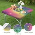 thumbnail image 4 of Colorful Tie Dye Nebula Pattern Square Fitted Tablecloth with Elastic Edge,Square Table Cover,Washable Elastic Table Cover for Home Kitchen Party Decor 34"x34", 4 of 6