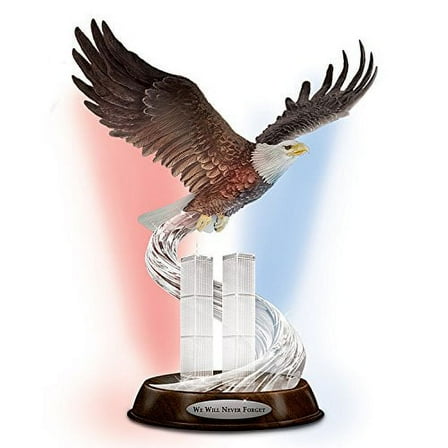 The Bradford Exchange September 11th 15th Anniversary Never Forget Tribute Sculpture Lights Up 10-inches