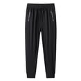 thumbnail image 2 of Mens Stretch Active Pants Casual Stylish Drawstring Pants Outdoor Lightweight Comfy Travel Hiking Work Pants with Zipper Pockets Gray M, 2 of 7