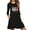 Black, variant on jsaierl Christmas Dresses for Women Gnomes Print Long Sleeve Dress Holiday Casual Crewneck Flowy Mini Dress for Christmas Party 2024