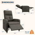 thumbnail image 2 of Power Recliner Chair with Massage & Heat for Living Room - Adjustable Electric Sofa - Ergonomic Tall Back, Padded Seat, Lumbar Support - Side Pockets, USB Port, Comfortable Home Theater Seating, 2 of 13
