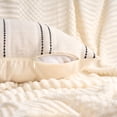 thumbnail image 3 of Unique Bargains Pack of 2 Striped Soft Cozy Cushion Cases Pillow Covers 20" x 20" Black, 3 of 7
