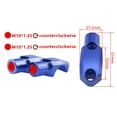 thumbnail image 4 of LOVIVER 1 Pair Motorcycle Master Cylinder Mirror Clamp for 22mm Handlebar Blue, 4 of 5