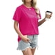 thumbnail image 5 of Camiseta sin mangas para mujer,Camiseta informal de manga corta y cuello redondo para mujer, de poliéster, color liso, ligera y cómoda para uso diario, sopatenor, 5 of 9