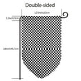 thumbnail image 3 of Black Checkered Garden Flag Double Sided Small Flag Yard Home Decorative Flags Banner 12.5 x 18 Inch Fillet, 3 of 7