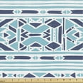 thumbnail image 1 of Ethnic Upholstery Fabric by the Yard, Horizontally Arranged Inspired Print of Geometric Shapes, Decorative Fabric for DIY and Home Accents, Deep Sky Blue Indigo by Ambesonne, 1 of 5