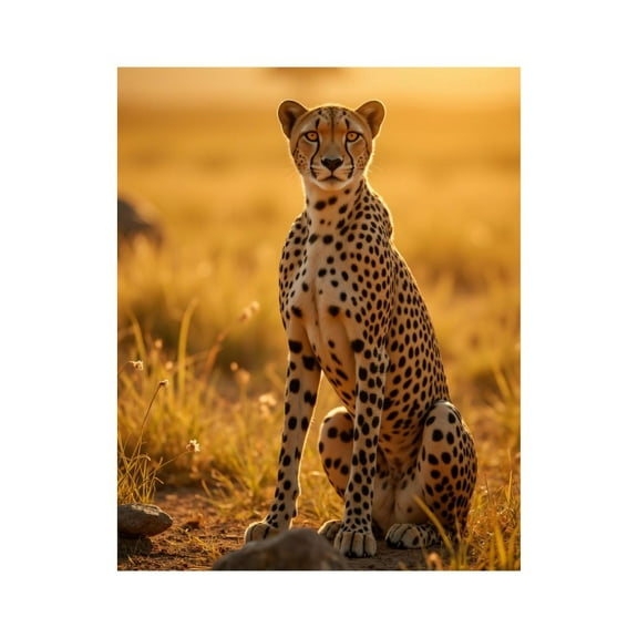 Paint by Numbers Kit for Adults, Elegant Cheetah In Golden Grass Paint by Numbers, Easy Paint by Numbers Kit for Adults Beginner, DIY Adult Paint by Number Kits on Canvas, Home Decor