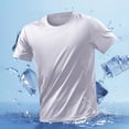 thumbnail image 6 of PiGOGI Men's Color Block Running T-Shirt, Sport Short Sleeve Round Neck Casual Top, Athletic Fashion Tee for Fitness and Daily White 4XL, 6 of 8