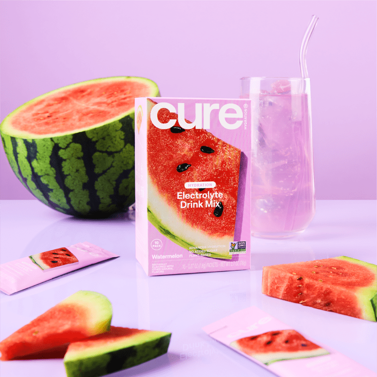 Cure Hydration Watermelon Electrolyte Drink Mix, 10 Pack photo 2