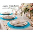 thumbnail image 2 of Impresserve 13 Inch Teal Blue Raindrop Charger Plates, Disposable Plastic Charger Plates for Events and Dining, 8 Count, 2 of 11
