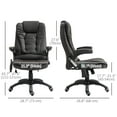 thumbnail image 3 of HOMCOM Executive Office Chair w/ Massage and Heat, Computer Chair, Brown, 3 of 10