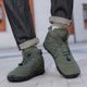 thumbnail image 3 of Botines Invierno Casuales Botas Nieve Descalzas Antideslizantes para Hombres Y Mujeres (oscuro 36) Verde, 3 of 9