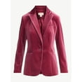 thumbnail image 6 of Sofia by Sofia Vergara Women's and Women's Plus Size Single Breasted Velvet Blazer, Sizes XS-4X, 6 of 6