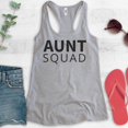 thumbnail image 2 of Aunt Squad Tank Top, Ladies Racerback Tank Top, Aunt Tank, Funny Tank, Cute Aunt Gift, Gift For Auntie, Heather Gray, X-Large, 2 of 3