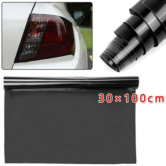 GLFSIL 30cm x 100cm Light Smoke Black Tint Film Headlights Tail Lights Car Vinyl Wrap