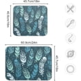 thumbnail image 2 of FREEAMG Feather Bright Blue Cool Dish Drying Mat Countertop Protector Kitchen Decor 16"× 18", Microfiber Multi-Purpose Counter Rack Sink Drainer Pad, 2 of 6