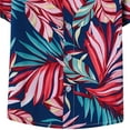 thumbnail image 4 of LNMQLPDBS Boys Hawaiian Shirt Tropical Botanical Print Short Sleeve T Shirts Toddler Button Down Lapel Shirt Summer Trendy Loose Casual Tops for Kids D 3-6 Months, 4 of 5