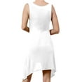 thumbnail image 2 of J. METHOD Women's Sleeveless Round Neck Flare Curved Hem Swing Tank Top Dress NEWDR61 White L, 2 of 5