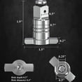 thumbnail image 4 of Compatible Impact Driver Anvil Assembly In Drill Head Housing,1/2inch Square Drive To 1/4inch Hex F irongray, 4 of 5