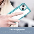 thumbnail image 3 of Case for iPhone 14 Plus Case Slim Dropproof [Defend from Drop/Scratch/Slip/Fingerprint] Clear Acrylic Hard Back Soft TPU Bumper Hybrid Phone Cover for iPhone 14 Plus-Crystal Blue, 3 of 7