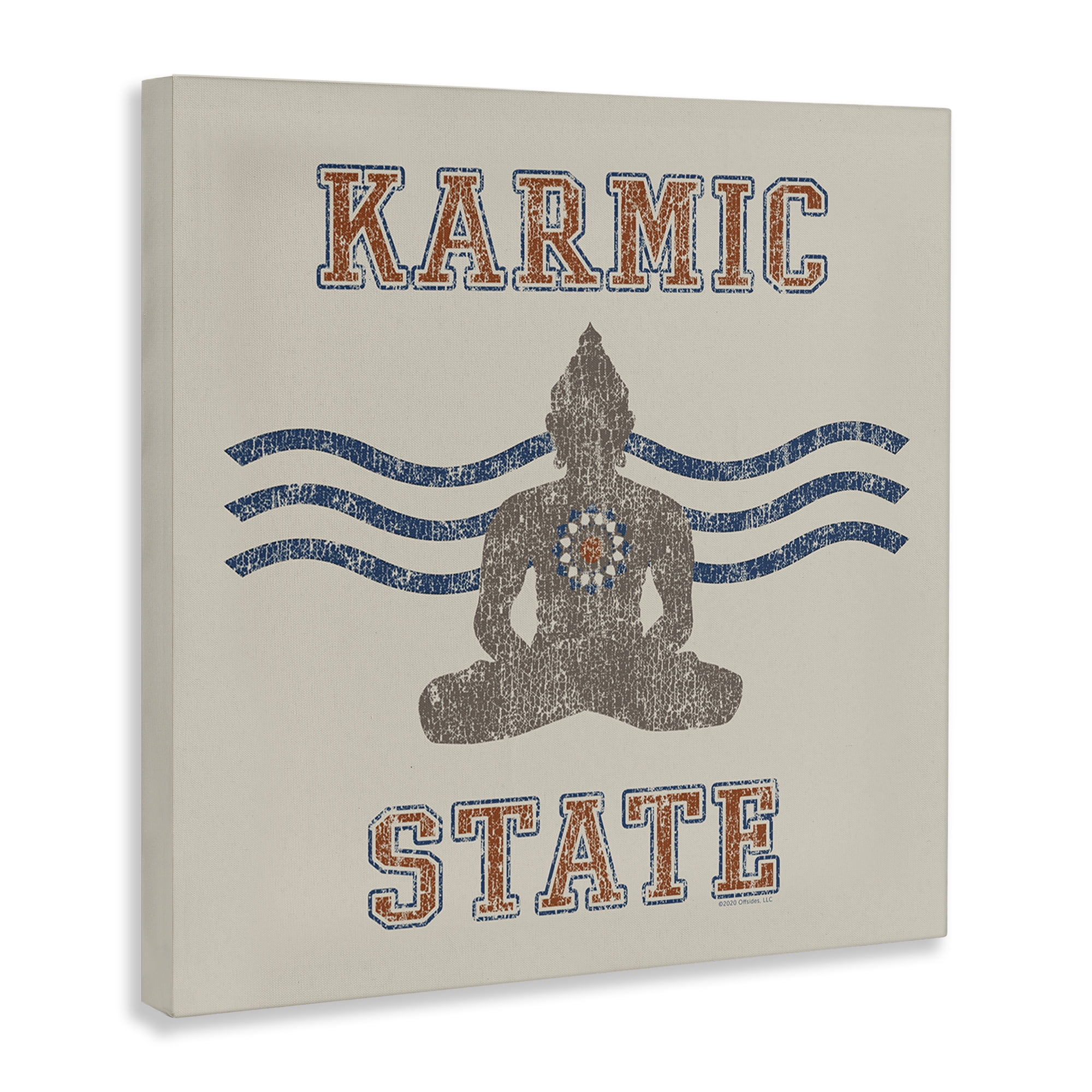 Stupell Industries Vintage Karmic State Text & Numbers Painting Wrapped Canvas Art Print Wall Art, 36 x 36