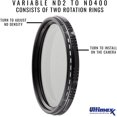 thumbnail image 3 of 72mm ND Filter Ultimaxx 72mm ND2-ND400 Fader Variable Neutral Density Adjustable Lens Filter Dynamic ND Filter Optical, 3 of 5