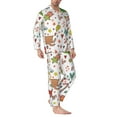 thumbnail image 3 of Kll Winter Christmas Sleepwear Mens Flannel Pajamas,Long Cotton Pj Set, 3 of 9