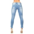 thumbnail image 3 of V.I.P.JEANS Femmes Ourlet Effiloché Ajusté Usé Déchiré Juniors Plus, 3 of 8