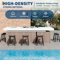 thumbnail image 4 of YUSAZENS HDPE Four-Legged Bar Stool, Weather Resistant for Outdoor Patio Garden Bar Black, 4 of 6