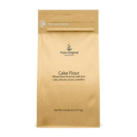 Pure Original Ingredients Cake Flour 5 lb Enriched Wheat Flour, Non-GMO