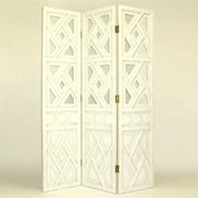 Angle View: Wayborn Wiindmill Room Divider in Whitewash