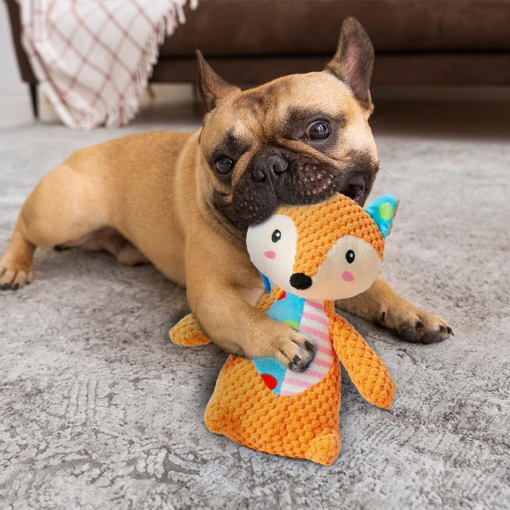 Squeaky Plush Dog Toy for Chewers - 2026 Upgraded Durable Stuffed Monkey Toy with Squeaker, for Small, Medium & Large Dogs, Interactive Fetch & Chew Toys P