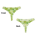JUNZAN Kiwi Lemon Print Women's Sexy G-String,Underwear Thongs Seamless Panties Undies Low Rise