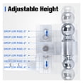 thumbnail image 4 of 2'' Receiver 6'' Drop/Rise Adjustable Trailer Tow Hitch Dual Ball W/Lock 10000lb Dual Towing Ball Double Locks ,Corrosion Resistance, 4 of 6