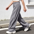 thumbnail image 5 of Krdevn Girls Crinkle Gauze Wide Leg Pants Elastic Waist Casual Summer Kids Solid Trousers,9-10 Years, 5 of 6