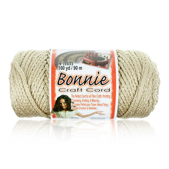 Craft County Bonnie Macrame Cord - 4mm - 100 yd Lengths - Various Colors