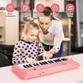 thumbnail image 5 of HAOTUTOYS Kids Piano Keyboard, 37 Keys Piano for Kids Music Piano with Microphone Portable Multi-Function Electronic Educational Musical Gift Toys for 3 4 5 6 Year Old Girls Boys Beginners (Pink), 5 of 9