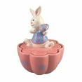 thumbnail image 2 of Huanglei Ceramic Rabbit Cookie Jar Animal Figurine Candy Storage Container Decorative Desktop Ornament, 2 of 5