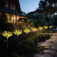 thumbnail image 6 of Solar Flower Garden Lights Solar Aritificial Rape Blossoms Light Waterproof LED Stake Lights for Yard Decors 4Pack, 6 of 9