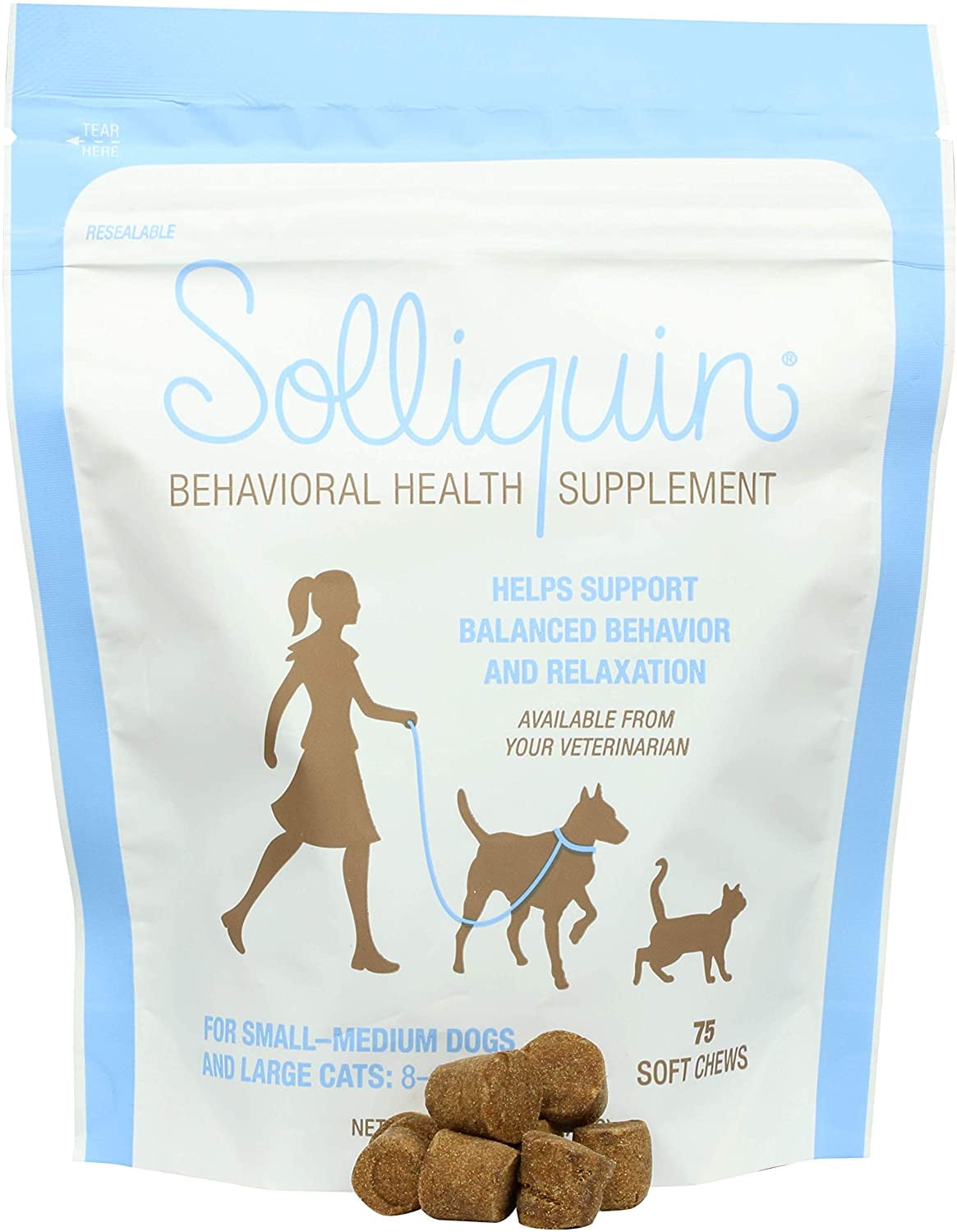 Solliquin Behavior Supplement for Dogs and Cats 75 Soft Chews Walmart