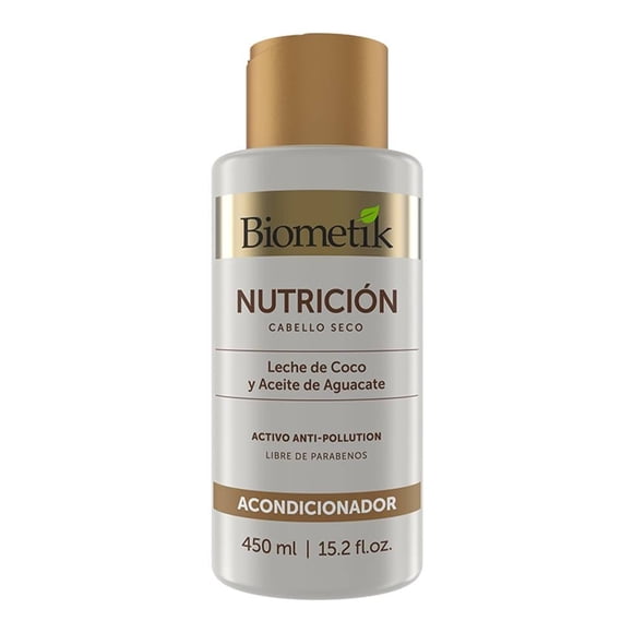 Acondicionador Biometík Nutrición leche de coco y aceite de aguacate 450 ml