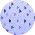 thumbnail image 1 of Ahgly Company Indoor Round Solid Blue Modern Area Rugs, 8' Round, 1 of 4